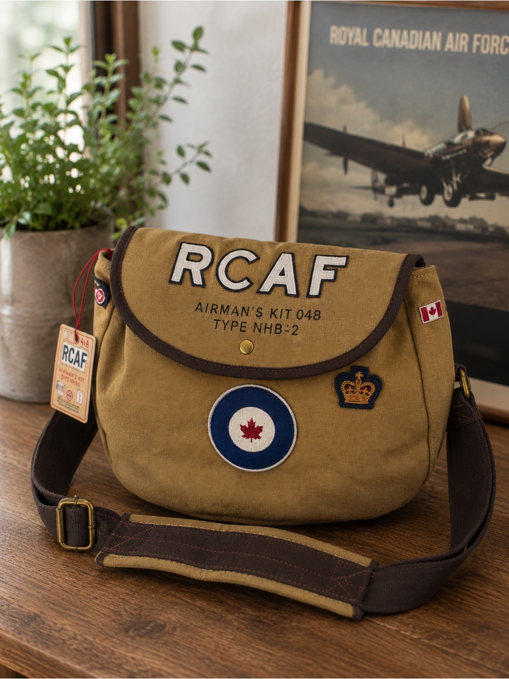 RCAF Canvas Messenger Bag NWT Airman Kit 048 Military Style Crossbody Canada